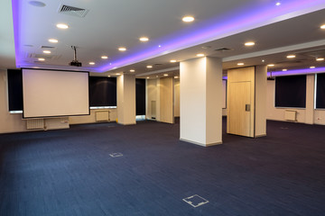 Conference hall with  presentation screens