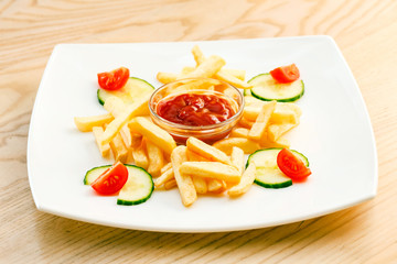 French Fries with ketchup