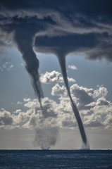 Tornados over the mediterranean sea - obrazy, fototapety, plakaty