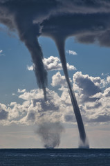 Obraz na płótnie Canvas Tornados over the mediterranean sea