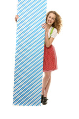 Frau mit Bayrischer Flagge