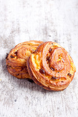 sweet buns with raisin