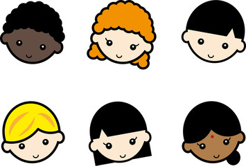 世界の子供・顔