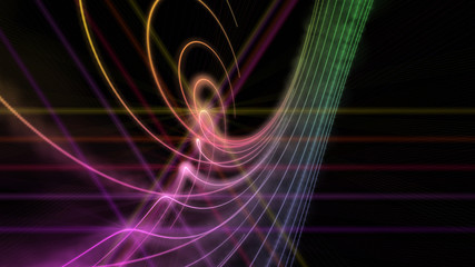 futuristic wave background design with lights