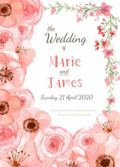 Fototapeta na wymiar Wedding invitation card