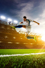 Soccer player in action
