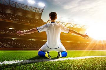 Soccer player in action
