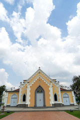 Fototapeta premium Wat Nivet Thammapravat is Buddhism temple architected in church