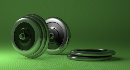 Adjustable metallic dumbbell