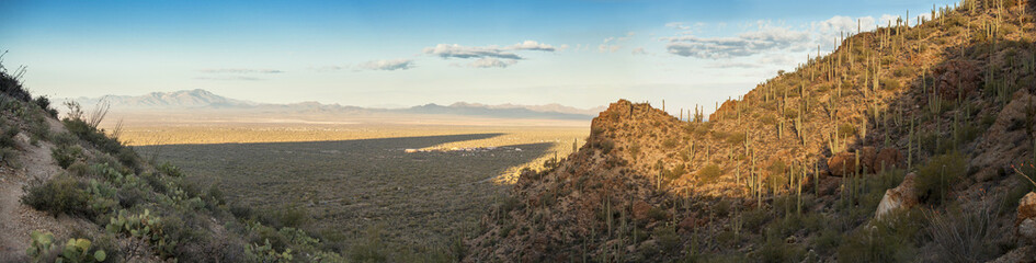 Fototapeta na wymiar 180 degree pano of desert in arizona