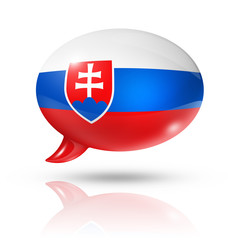 Slovakian flag speech bubble