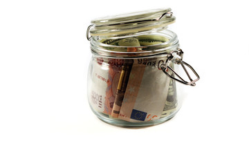 Jar with money