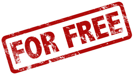 Grunge rubber stamp red for free
