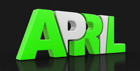 April  (clipping path included)