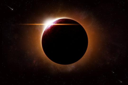 Planet Eclipse Space Background