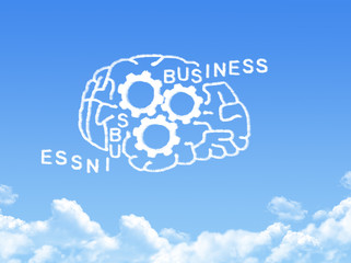 human brain concept cloud shape