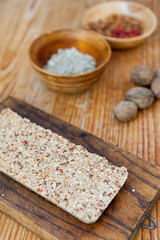 Home made crackers with seeds
