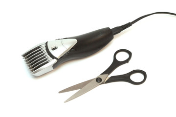Mechanical scissors and electrical machine. Tools for cutting