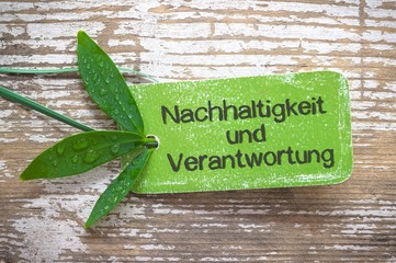 Nachhaltigkeit und Verantwortung - Label