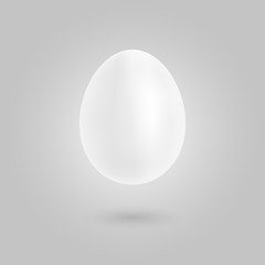 White egg. Template for Easter