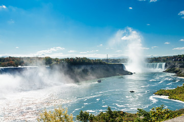 cruise boats  nearby the Niagara falls, Ontario, Canada