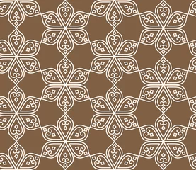 Foto op Canvas Indian seamless abstract pattern of traditional vintage flowers © vaniaplatonov