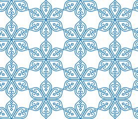 Indian seamless abstract pattern of traditional vintage flowers