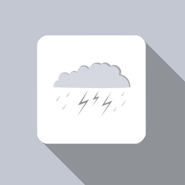 Weather flat icon long shadow