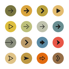 Colorful arrows icon set