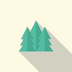 Flat design style tree icon