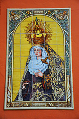 Sevilla, azulejos sevillanos, Virgen del Mayor Dolor y Traspaso