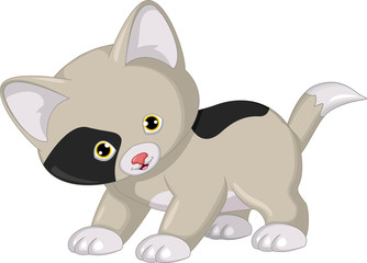 Cat cartoon posing