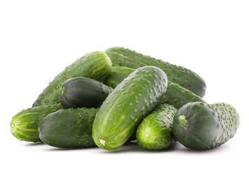 Cucumber vegetable  isolated on white background cutout