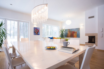 Big table in living room