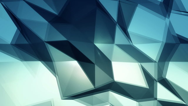 Low poly abstract background. Loop animation.