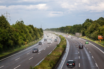Wet german highway