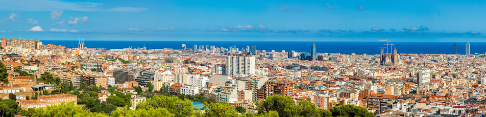 Panoramic view of Barcelona