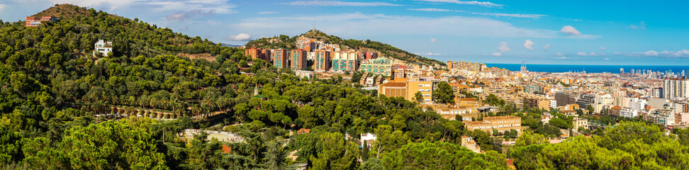 Naklejka premium Panoramic view of Barcelona