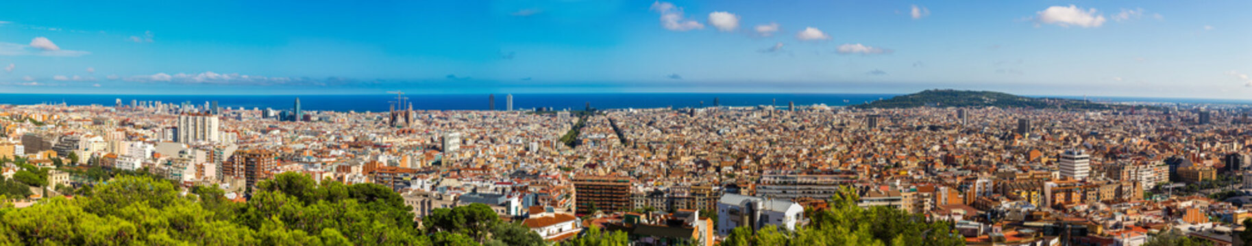 Panoramic view of Barcelona