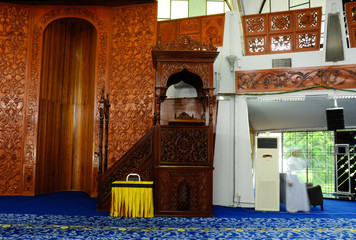 Mimbar of Negeri Sembilan State Mosque in Negeri Sembilan