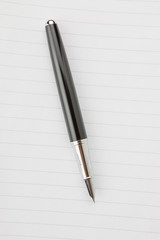 Fountain pen in a notebook