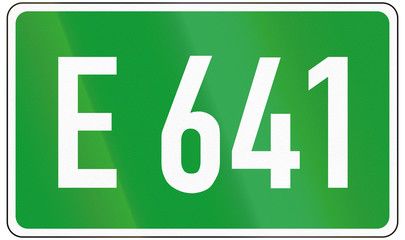 European road number sign for E641