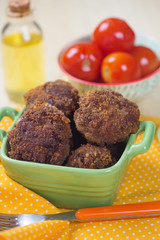Cutlets in bowl