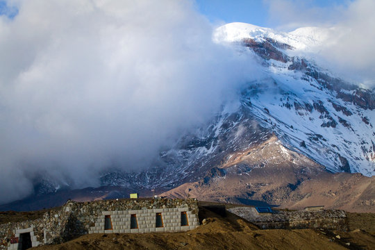 Chimborazo volcano in andean Ecuador