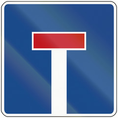 German traffic sign: dead end street
