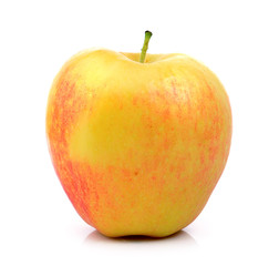 ripe apple on white background