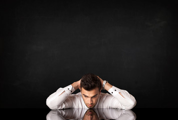 Businessman sitting at a desk