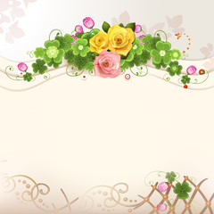 Background with roses