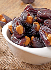Oriental sweets - sun dried dates stuffed with cashew