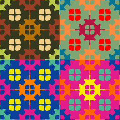 Set of seamless symmetric patterns